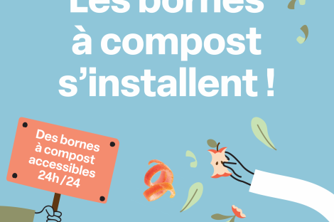 Installation des bornes à compost