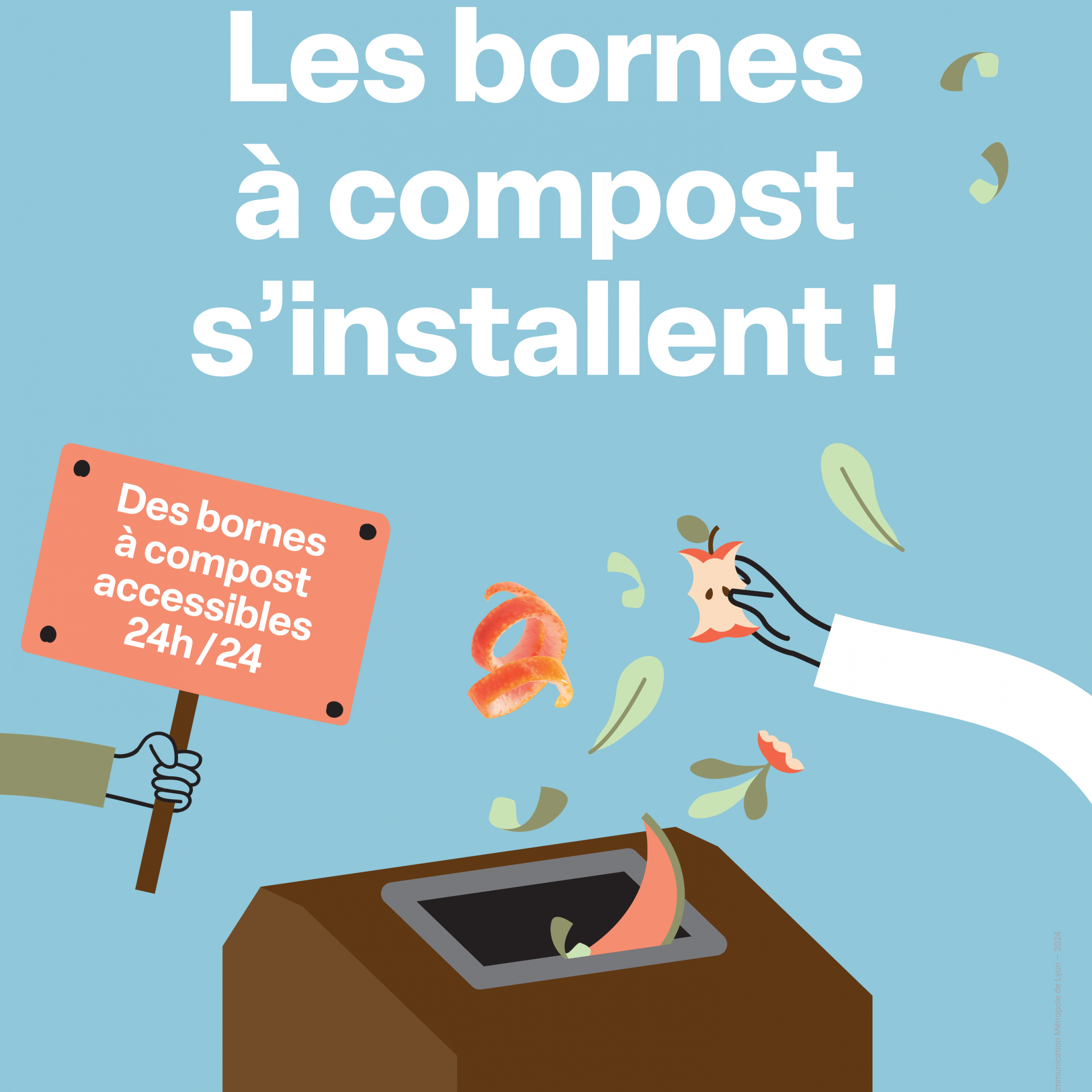 Installation des bornes à compost