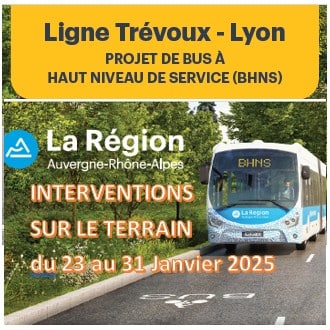 Projet BHNS : travaux du 23 au 31 janvier